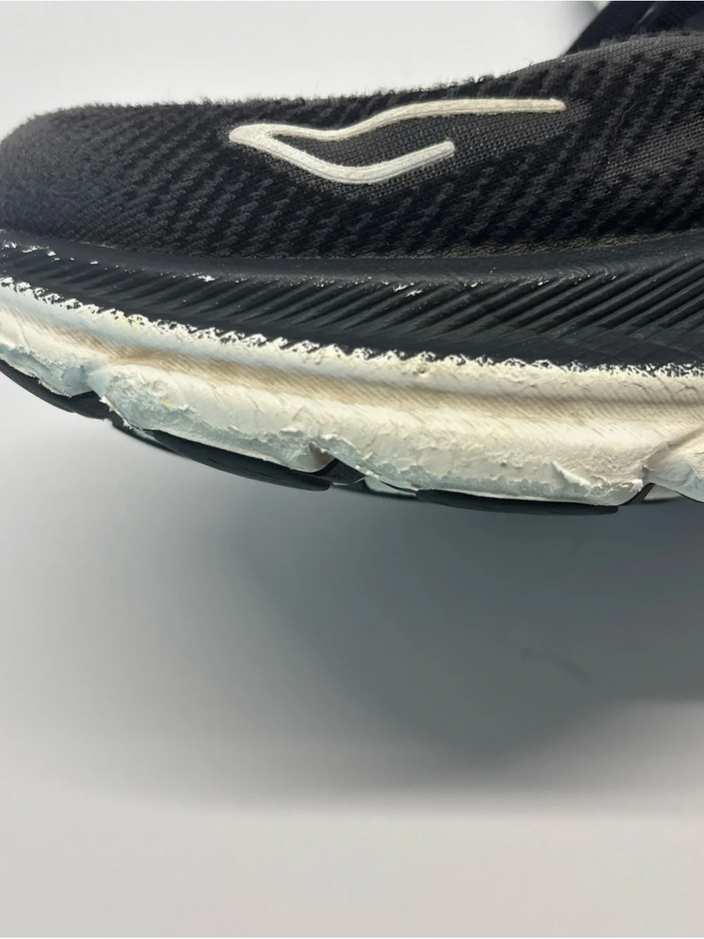 Hoka Men's Black and White Performance Running Shoe size 11